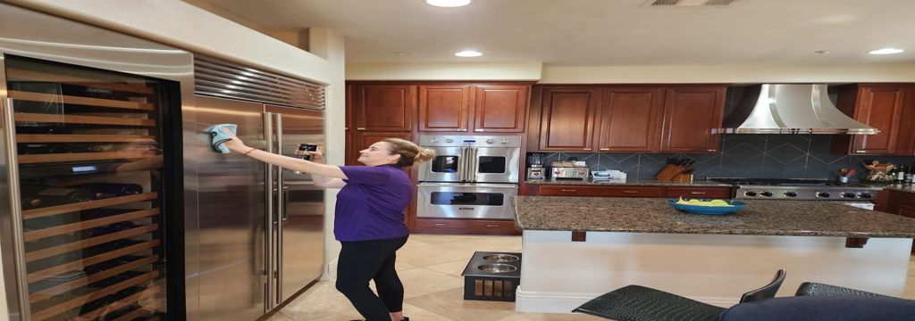 My Maids staff cleaning a kitchen